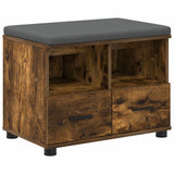 Panca per ingresso Quercia Affumicata 60 x 38 x 46 cm