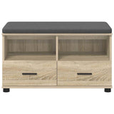 Panca per ingresso con cuscino Rovere Sonoma 80 x 38 x 46 cm