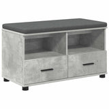 Panca per ingresso con cuscino Grigio Cemento 80 x 38 x 46 cm