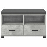 Panca per ingresso con cuscino Grigio Cemento 80 x 38 x 46 cm
