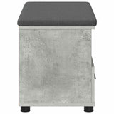 Panca per ingresso con cuscino Grigio Cemento 80 x 38 x 46 cm