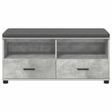 Panca per ingresso con cuscino Grigio Cemento 100 x 38 x 46 cm