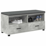 Panca per ingresso con cuscino Grigio Cemento 100 x 38 x 46 cm