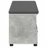 Panca per ingresso con cuscino Grigio Cemento 100 x 38 x 46 cm