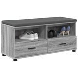 Panca per ingresso con cuscino Sonoma grigia 100 x 38 x 46 cm