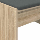 Panca per ingresso con cuscino Rovere Sonoma 63 x 38 x 40 cm