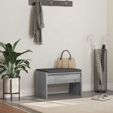 Panca per ingresso con cuscino Grigio Sonoma 63 x 38 x 40 cm