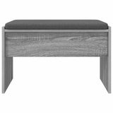 Panca per ingresso con cuscino Grigio Sonoma 63 x 38 x 40 cm