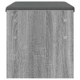 Panca per ingresso con cuscino Grigio Sonoma 63 x 38 x 40 cm