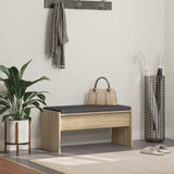 Panca per ingresso con cuscino Rovere Sonoma 83 x 38 x 40 cm