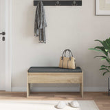 Panca per ingresso con cuscino Rovere Sonoma 83 x 38 x 40 cm