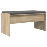 Panca per ingresso con cuscino Rovere Sonoma 83 x 38 x 40 cm
