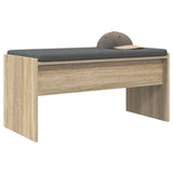 Panca per ingresso con cuscino Rovere Sonoma 83 x 38 x 40 cm