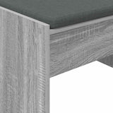 Panca per ingresso con cuscino Grigio Sonoma 83 x 38 x 40 cm