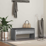 Panca per ingresso con cuscino Grigio Sonoma 83 x 38 x 40 cm