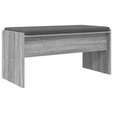 Panca per ingresso con cuscino Grigio Sonoma 83 x 38 x 40 cm