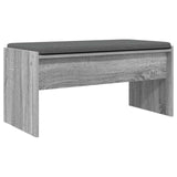 Panca per ingresso con cuscino Grigio Sonoma 83 x 38 x 40 cm