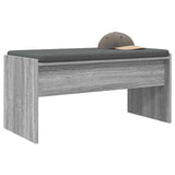 Panca per ingresso con cuscino Grigio Sonoma 83 x 38 x 40 cm
