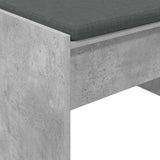 Panca per ingresso con cuscino Grigio cemento 103 x 38 x 40 cm