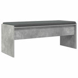Panca per ingresso con cuscino Grigio cemento 103 x 38 x 40 cm
