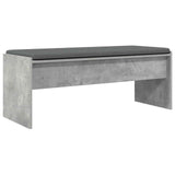 Panca per ingresso con cuscino Grigio cemento 103 x 38 x 40 cm