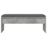 Panca per ingresso con cuscino Grigio cemento 103 x 38 x 40 cm