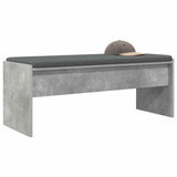 Panca per ingresso con cuscino Grigio cemento 103 x 38 x 40 cm