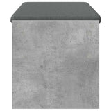 Panca per ingresso con cuscino Grigio cemento 103 x 38 x 40 cm