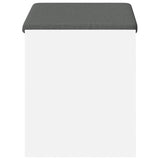 Panca per ingresso con cuscino Bianco 63 x 38 x 45 cm