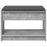 Panca per ingresso con cuscino Grigio Cemento 63 x 38 x 45 cm