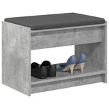 Panca per ingresso con cuscino Grigio Cemento 63 x 38 x 45 cm