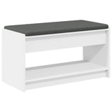 Panca per ingresso con cuscino Bianco 83 x 38 x 45 cm
