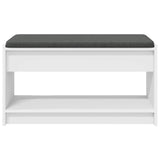 Panca per ingresso con cuscino Bianco 83 x 38 x 45 cm