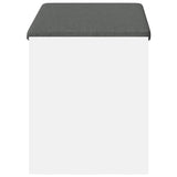 Panca per ingresso con cuscino Bianco 83 x 38 x 45 cm