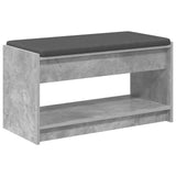 Panca per ingresso con cuscino Grigio Cemento 83 x 38 x 45 cm
