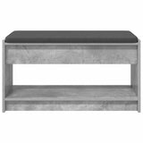 Panca per ingresso con cuscino Grigio Cemento 83 x 38 x 45 cm