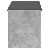 Panca per ingresso con cuscino Grigio Cemento 83 x 38 x 45 cm
