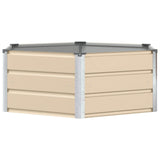 Fioriera Avorio 129 x 129 x 45 cm Acciaio