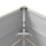 Fioriera Avorio 580 x 100 x 45 cm Acciaio zincato