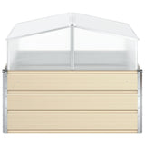 Fioriera Avorio 100 x 100 x 77 cm Acciaio zincato