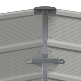 Fioriera Grigio chiaro 129 x 129 x 45 cm Acciaio