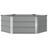 Fioriera Grigio chiaro 129 x 129 x 45 cm Acciaio