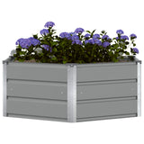 Fioriera Grigio chiaro 129 x 129 x 45 cm Acciaio