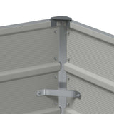 Fioriera Grigio chiaro 100 x 100 x 75 cm Acciaio