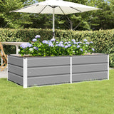 Fioriera Grigio chiaro 160 x 80 x 45 cm Acciaio