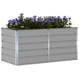 Fioriera Grigio chiaro 160 x 80 x 75 cm Acciaio