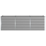 Fioriera Grigio chiaro 240 x 80 x 75 cm Acciaio