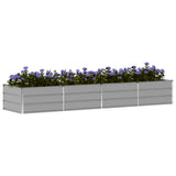 Fioriera Grigio chiaro 320 x 80 x 45 cm Acciaio