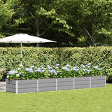 Fioriera Grigio chiaro 400 x 80 x 45 cm Acciaio