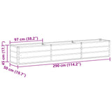 Fioriera Grigio chiaro 290 x 50 x 45 cm Acciaio zincato